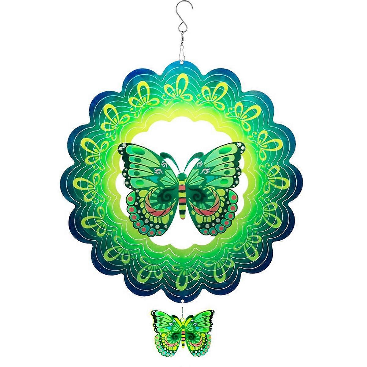 3D Wind Spinner Spiral For Garden Decor Rotating Hanging Wind Chimes