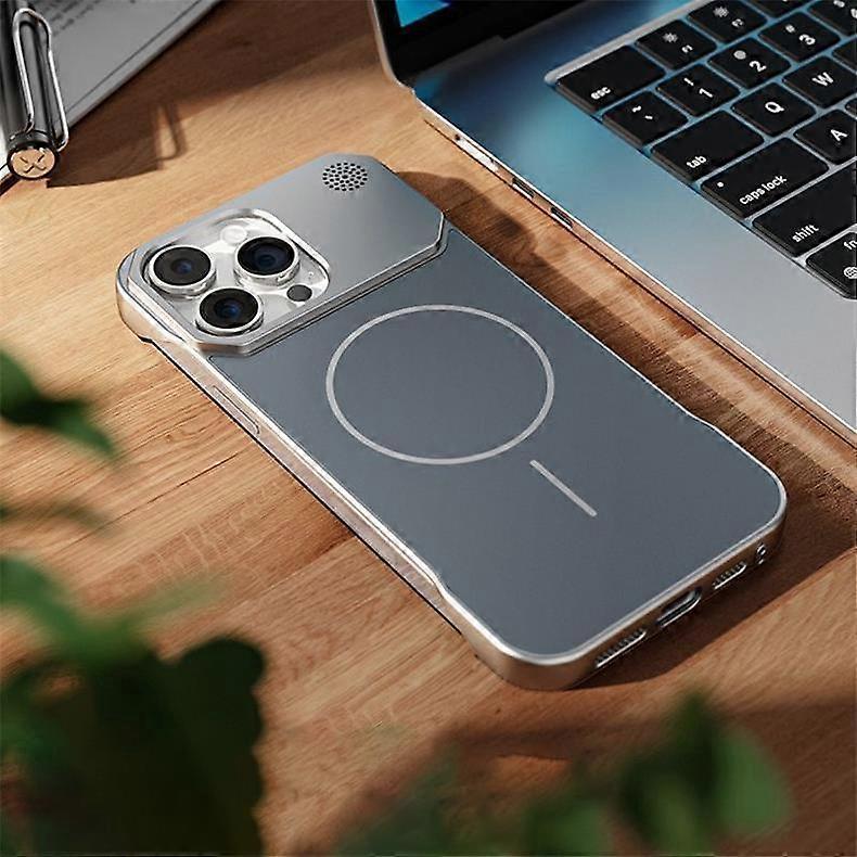 Suitable for iPhone 17 Pro Max mobile phone case borderless large window magnetic suction Apple 16 frosted protective cover