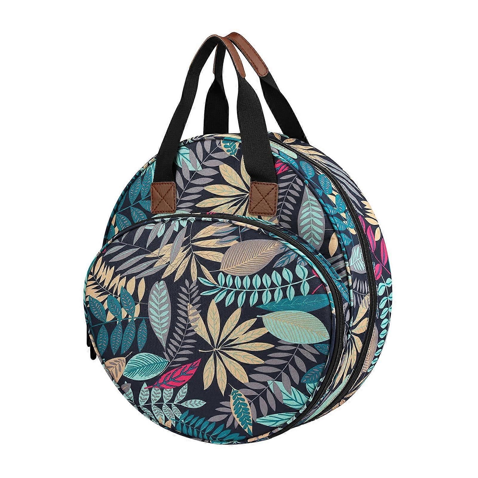 MultiLayer Embroidery Kit Organizer Bag For Cross Stitch Threads DoubleLayer Round Embroidery Project Bag Type4