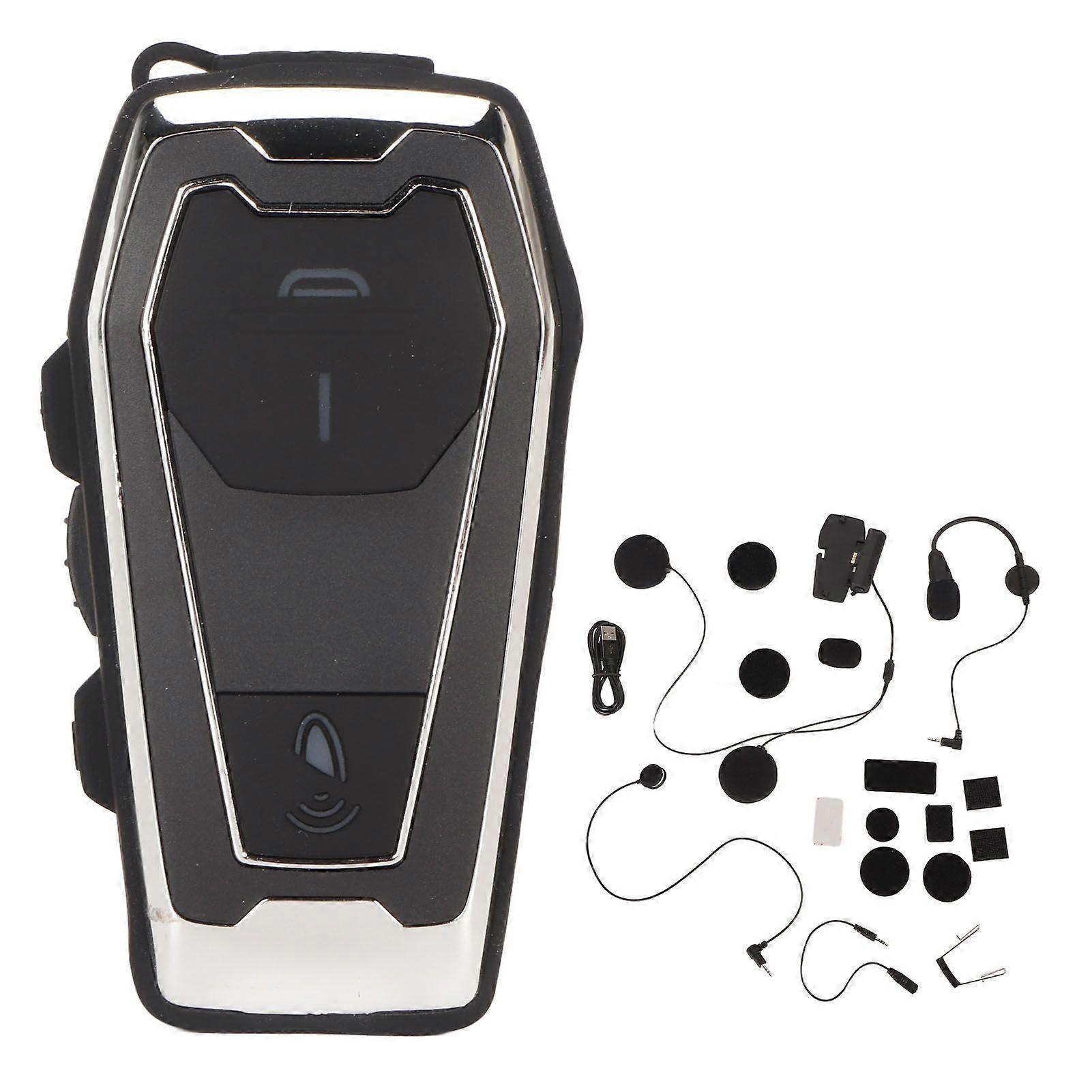 Motorcycle Bluetooth Headset HiFi Stereo Sound Support GPS Navigation Hands Free Music Call Waterproof Big Button Bluetooth 5.0 Helmet Headset