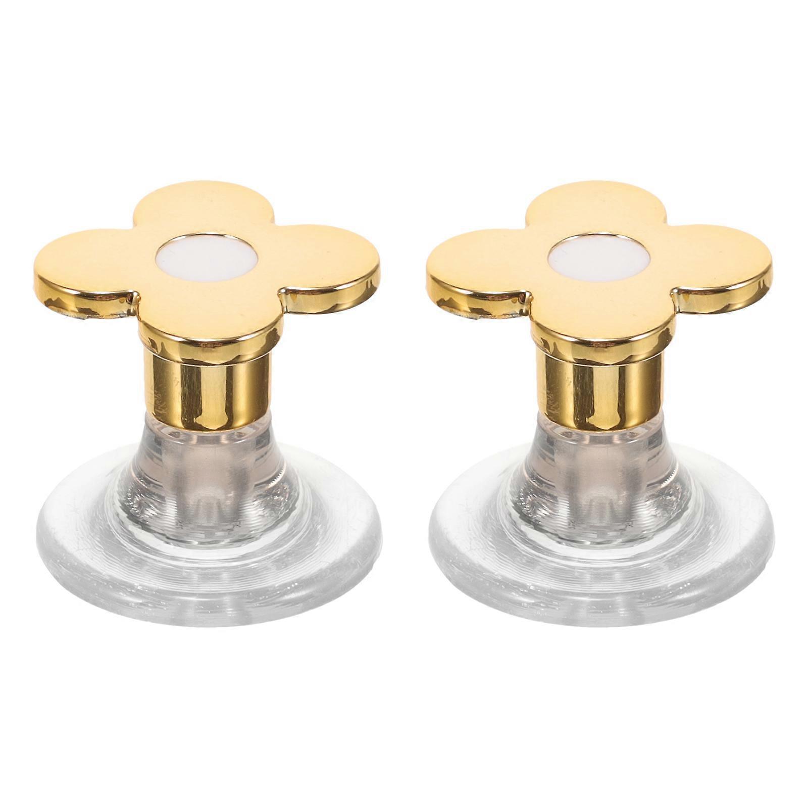 Golden Toilet Tank Button Handle for Manicure 8Pcs Decorative Set