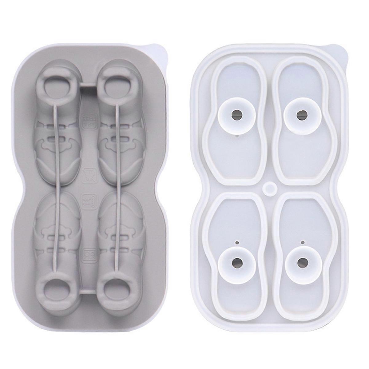Shoe Ice-Cube Mold 4 Cavity Shoe Shape Ice-Cube Molds Reusable C