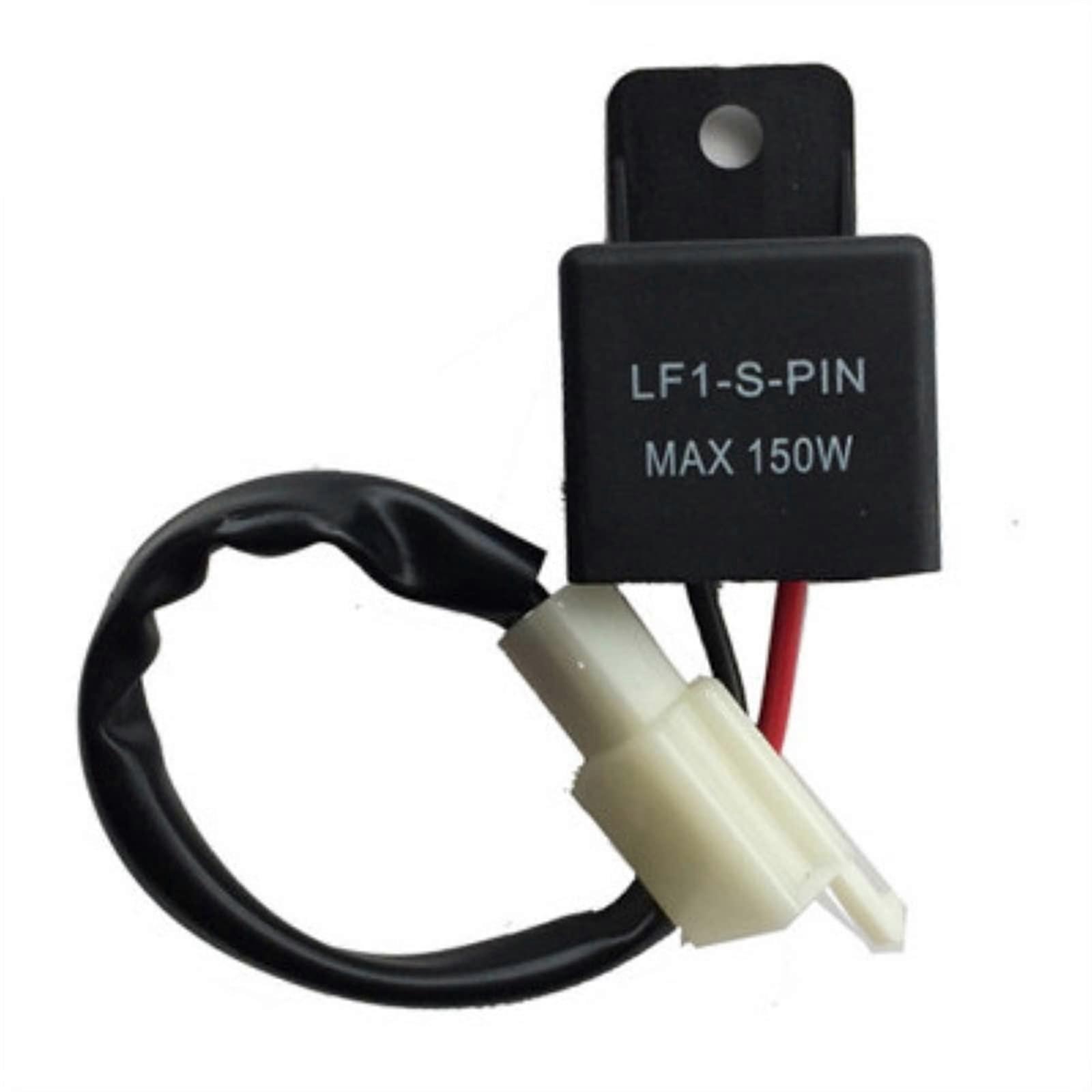12VDC 150W 2PIN Flash Relay with Wiring Harness Terminal Connector for Motorcycle LED Flasher - 10pcs Set