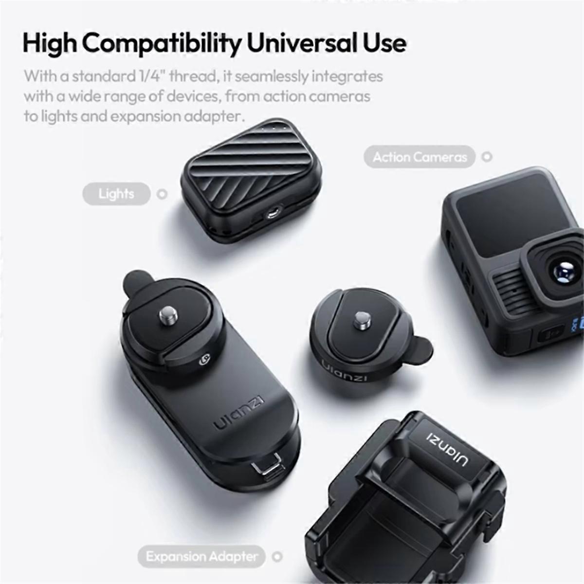 Quick-Release Basic Kit/Backpack Clip for Outdoor Travel Photography Action Cameras Adapter with 1/