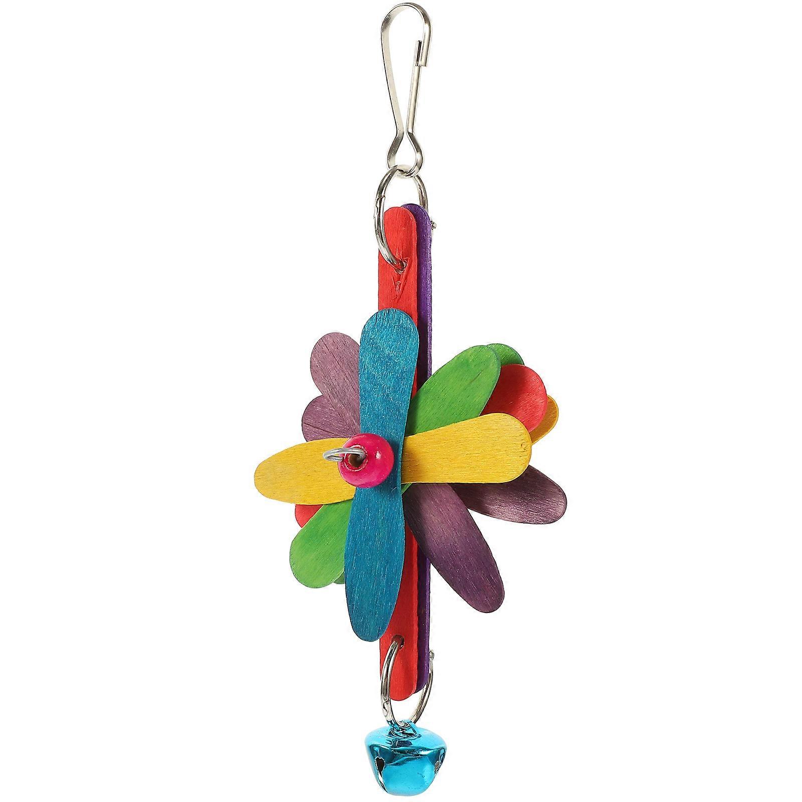 Creative Pet Parrot Chewing Toy 3 Pcs Featuring Hanging Toy Design Perfect For Bird Cage And Indoor Play Enhancing Entertainment Skills