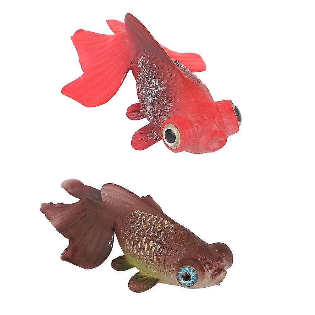 2Pcs Artificial Simulation Fish Aquarium Decoration For Underwater Red Realistic Design 7X5X3CM