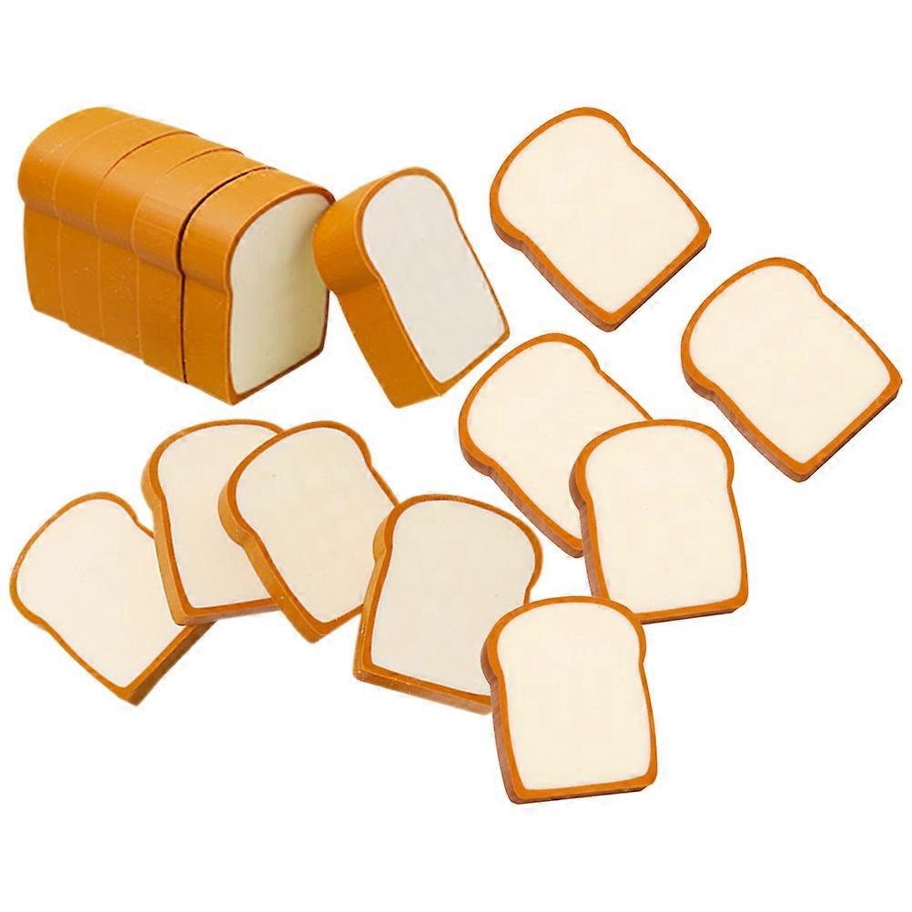 Cartoon Model Erasers Toast Shaped Erasers for Sketching 16Pcs Multi