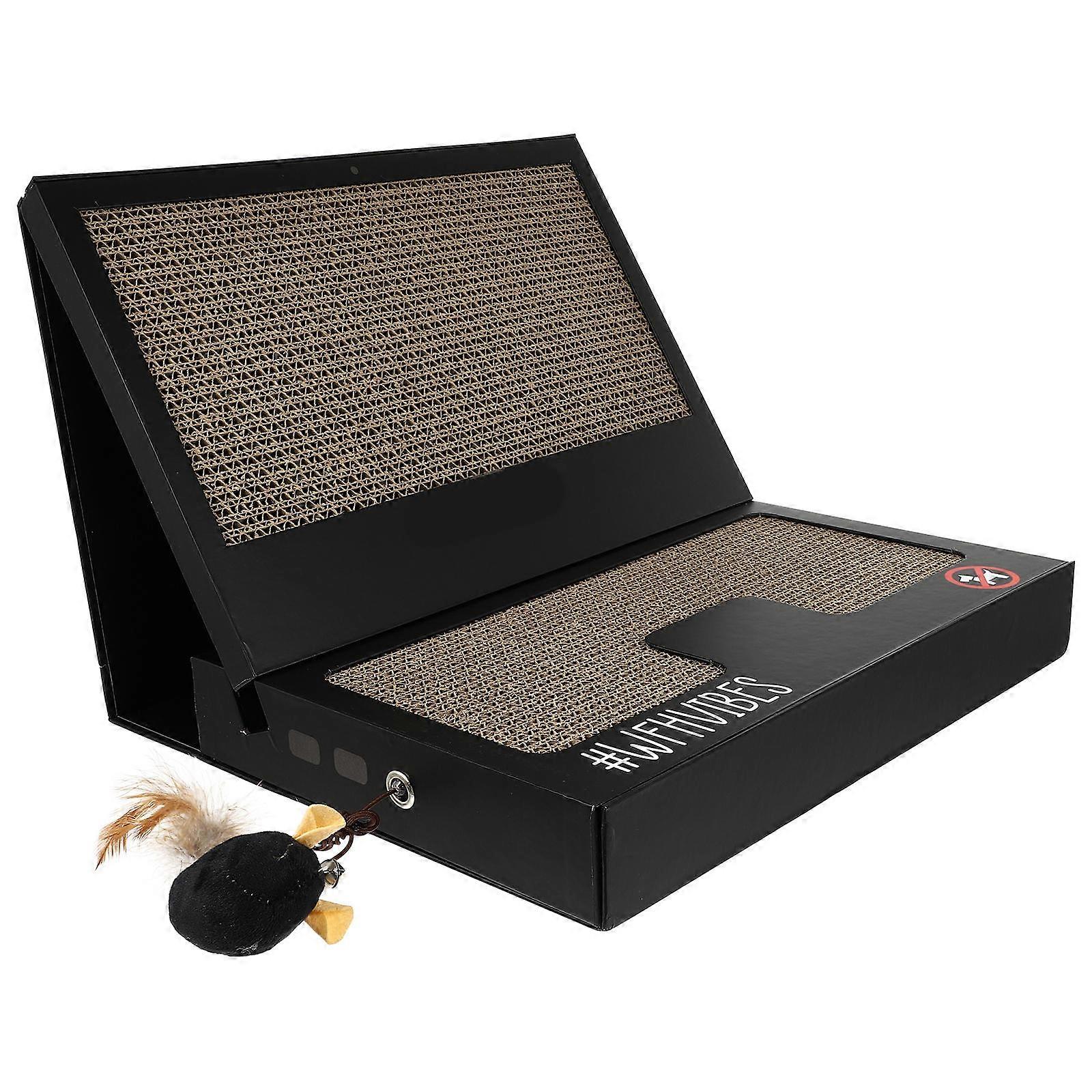 Multi-Functional Cat Scratching Board Laptop Shaped for Home Use Corrugated Paper Scratching 1Set