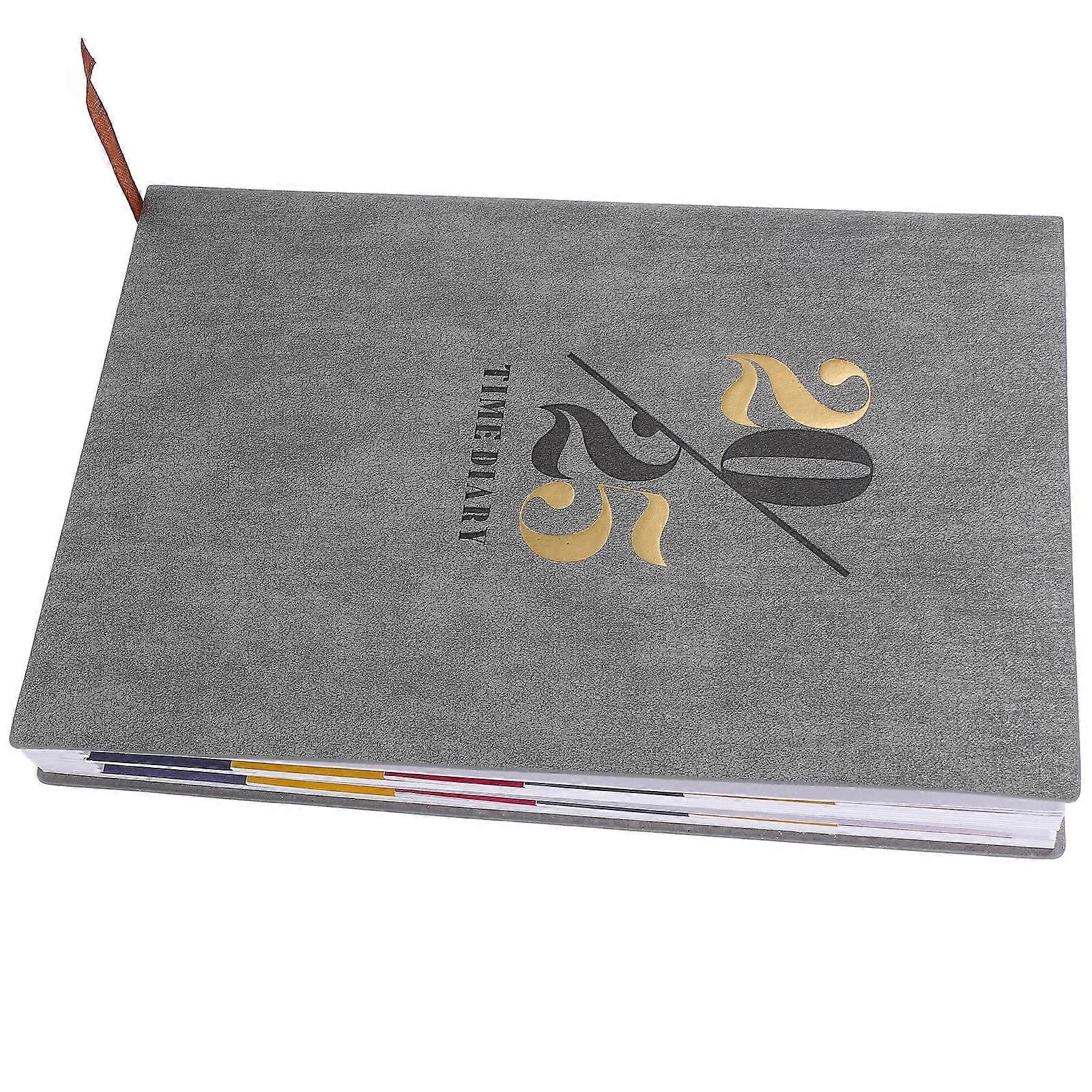 Study Planner Book Household Note Book Rectangular Simple Style For Personal Organization Grey Color Journaling 1Set