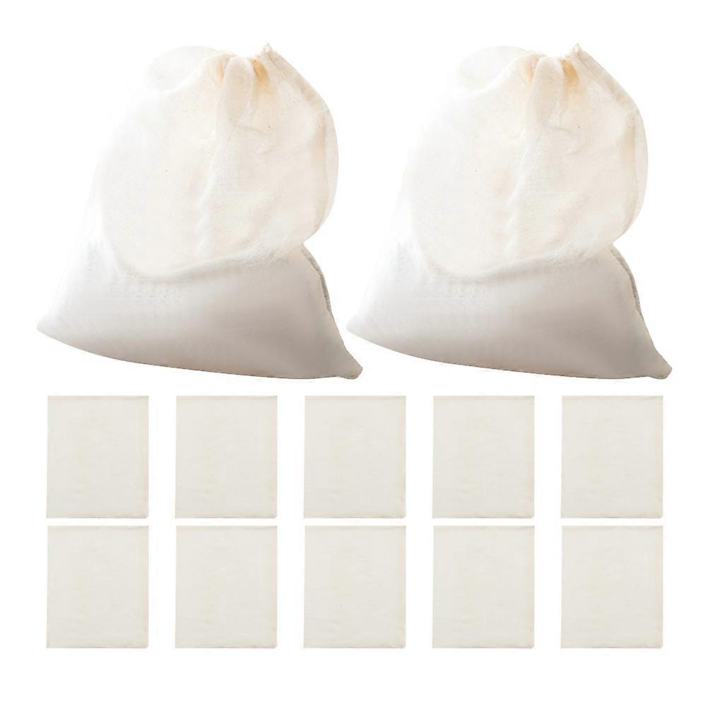 48 Pcs Cotton Spice Bags For Food Preparation Soup Pot Use 30X20CM Drawstring Design