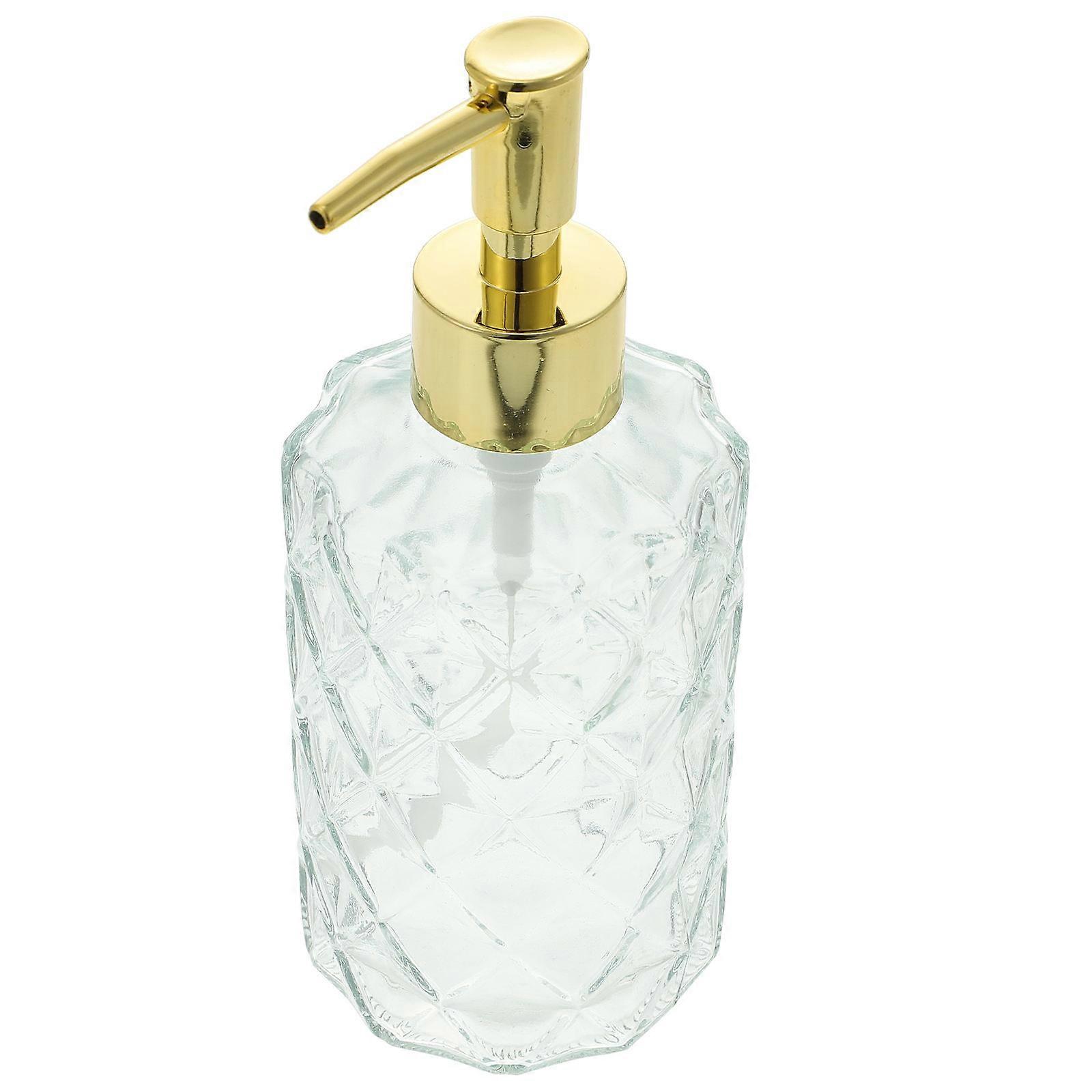Hand Soap Bottle Glass Dispenser for Bathroom Use 4Pcs Pump Bottles