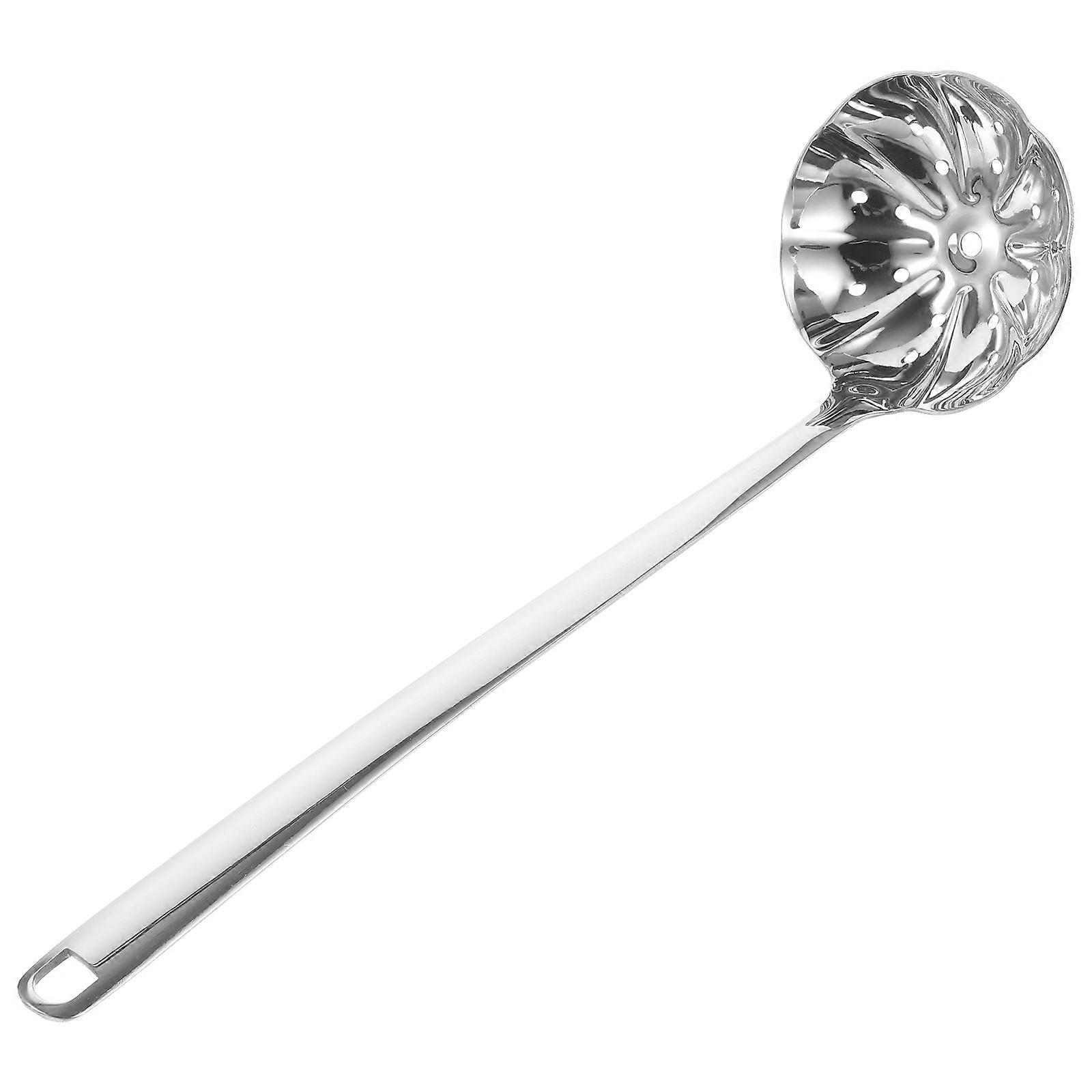 Cooking Oil Strainer Spoon for Kitchen Use 4Pcs Silver Multi-Function Set