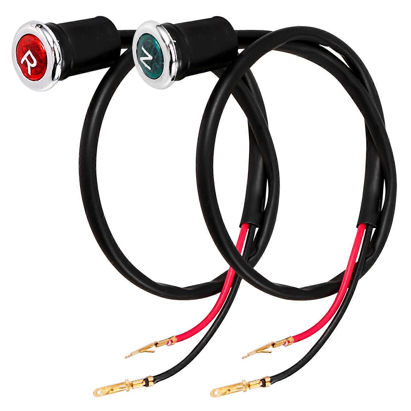 3Pairs Motorcycle Gear Indicator Light for Neutral Gear Red Rubber
