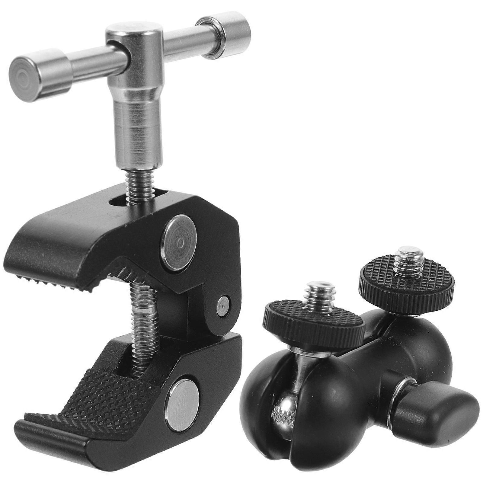 Microphone Clip Ball Head Clamp for Performance 10Pcs Black