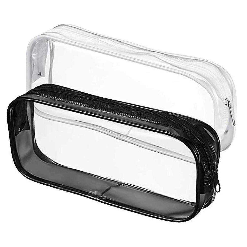 Pen Bag Large Capacity for School Use 6Pcs Pencil Pouch Set Black White