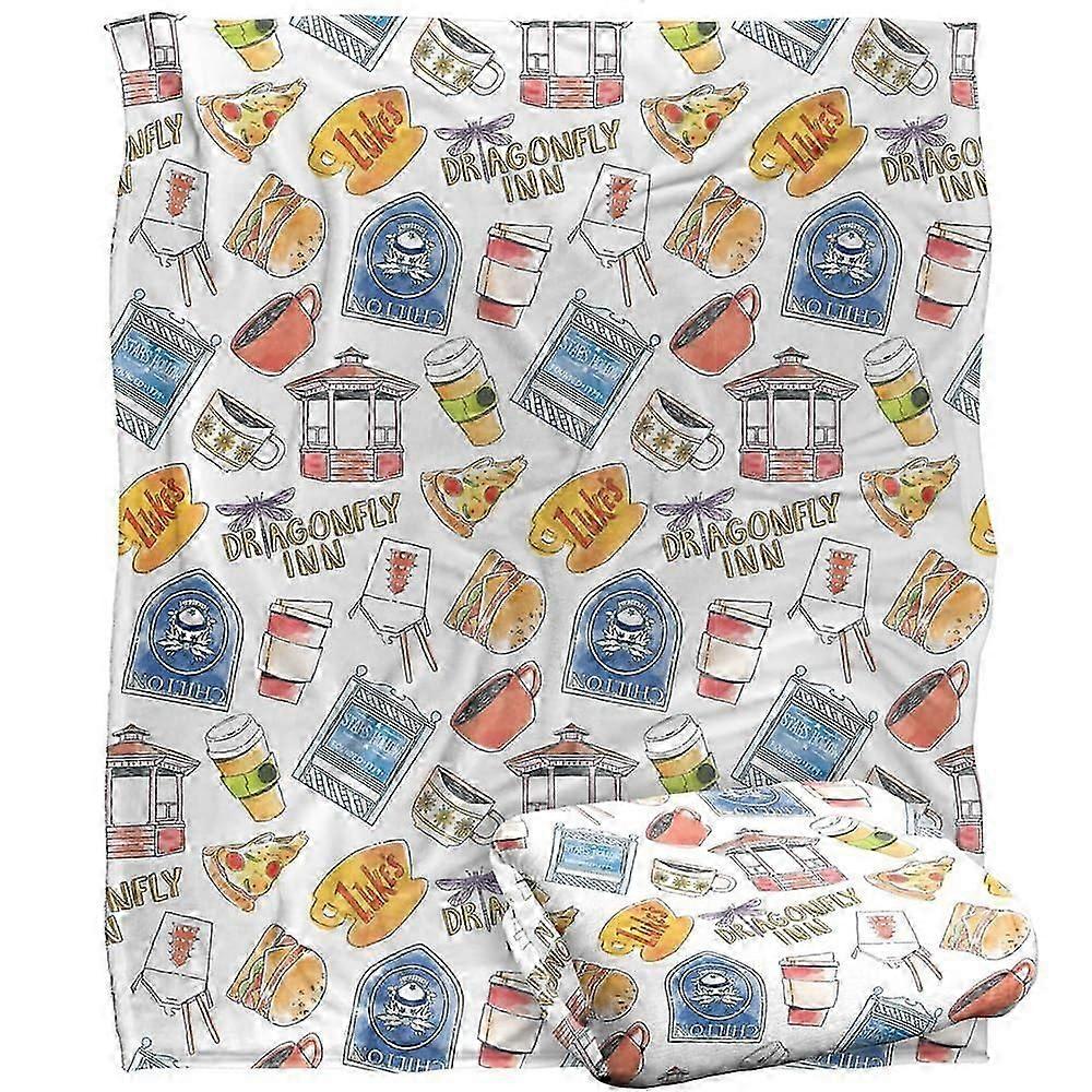 GILMORE GIRLS Blanket, 152 x 127 cm Dragonfly Inn and Lukes Silky Touch Super Soft Throw Blanket One Size Multicolor