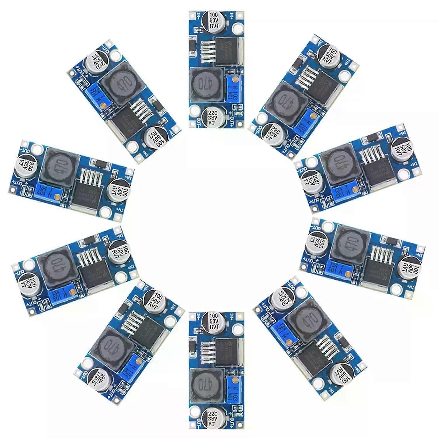 10pcs LM2596 LM2596S DC-DC Step Down Variable Volt Regulator Input 30-40V Output 15-35V Adjustable Buck Converter Electronic