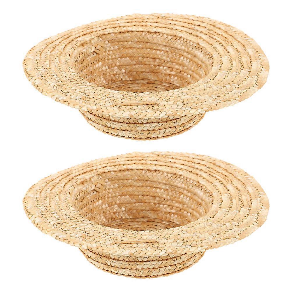 Tiny Woven Hats 10 Pcs Mini Decorative Accessories For Dolls Ideal For DIY Projects And Family Crafting