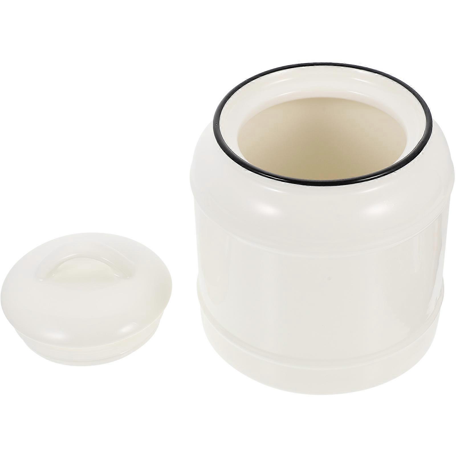 Airtight Ceramic Jar With Lid For Kitchen Organization Home Use 2200ML Square Dustproof Storage 1Pack