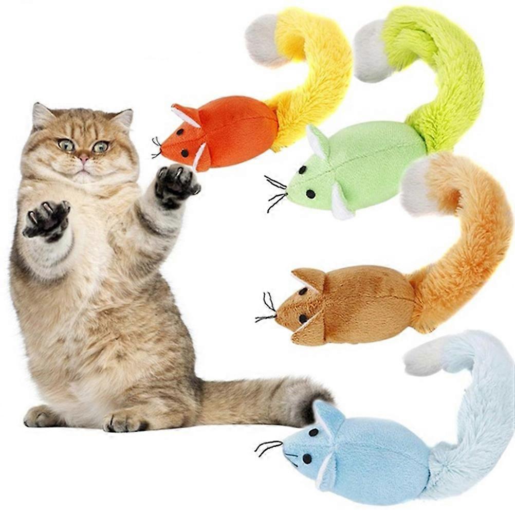 Tease Cat Toys Long Tail Plush Mouse Interactive 1Pcs