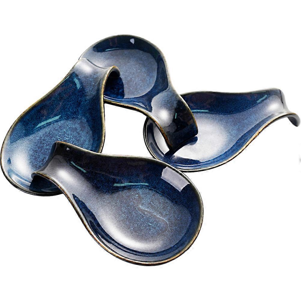 Spoon Rests Ceramic Preventing Rolling Away Birthday Party Kitchen Counter 4Pcs