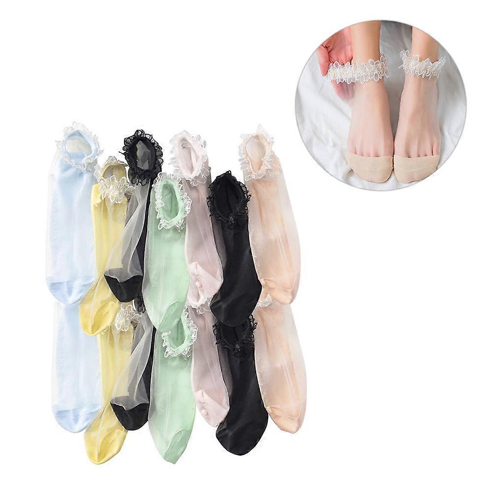 Ultrathin Socks for Women and Girls Breathable Ankle Socks in Assorted Color with Elastic Design for Daily Wear 21 Pairs