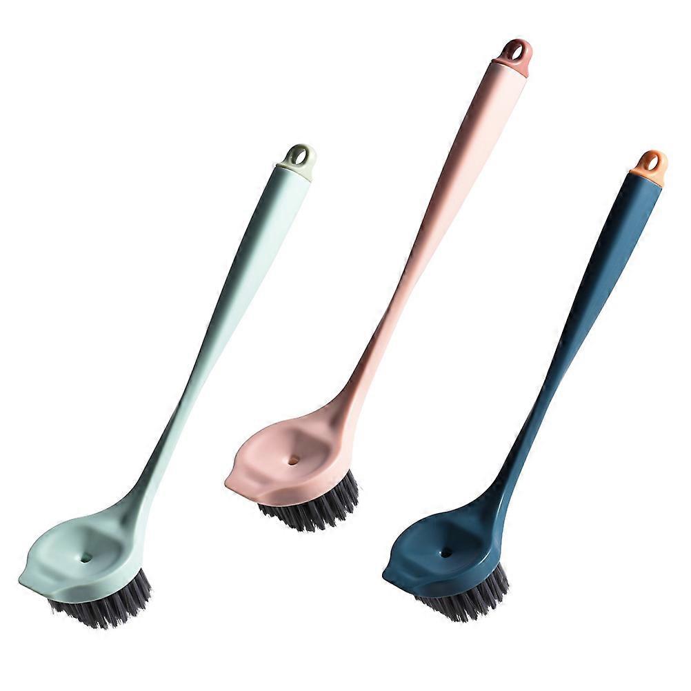 Cleaning Brush Kitchen Long Handle Pot Hanging Brush 6Pcs