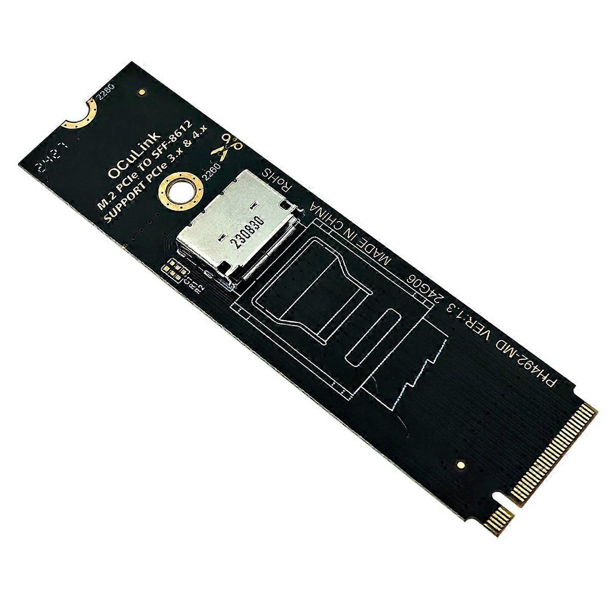 M.2 NVMe PCIe to Oculink SFF-8611 SFF-8612 Adapter M.2 Mkey Nvme to SFF-8612 Adapter for NVME U.2 U.