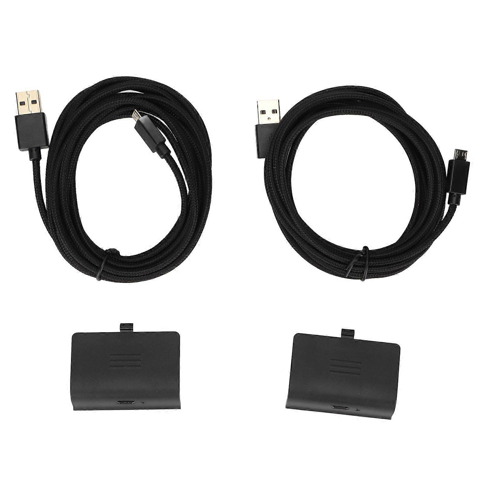 2pcs Controller Battery Pack Rechargeable Compatible Play and Charge Kit with USB Charging Cable for XBOX ONE