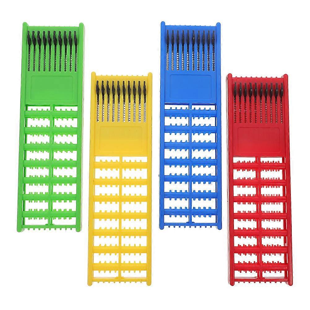 Fishing Hook Holder Rectangular Outdoor Fishing Gear Management Abs Assorted Color for Line Management 4Set