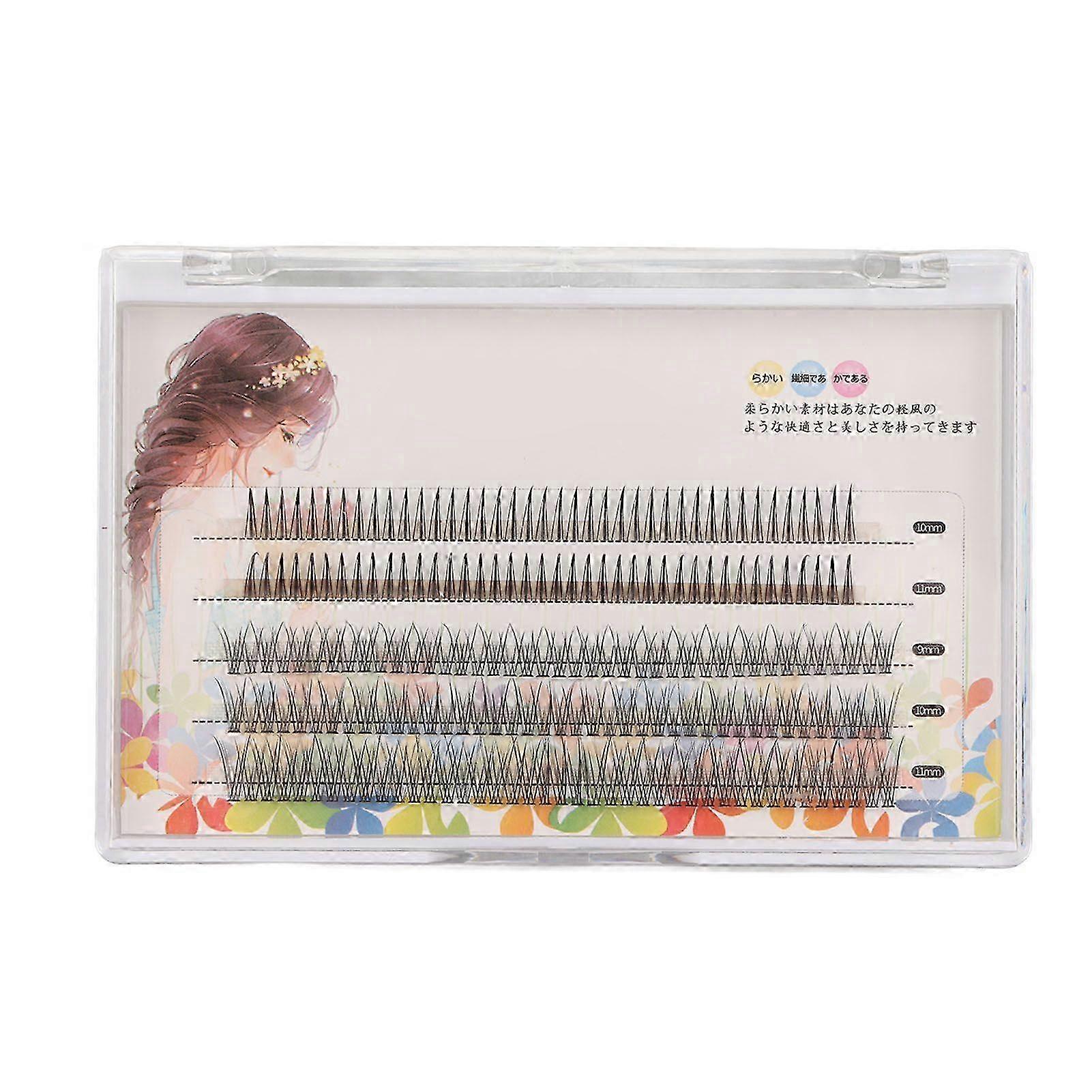 25-26 Fishtail Individual Lashes Salon DIY Long Curly A Shape Cluster False Eyelashes for Eyelash Extension