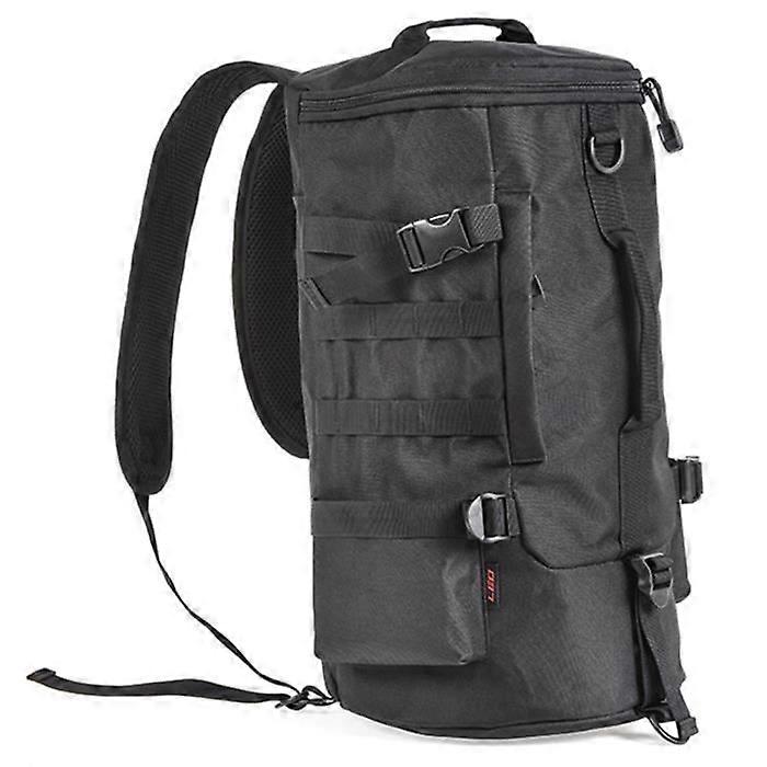 תיק נשיאה לציוד דיג גלילי תרמיל אחסון שקיות נסיעות קיפול גדול קיבולת דיג שחור