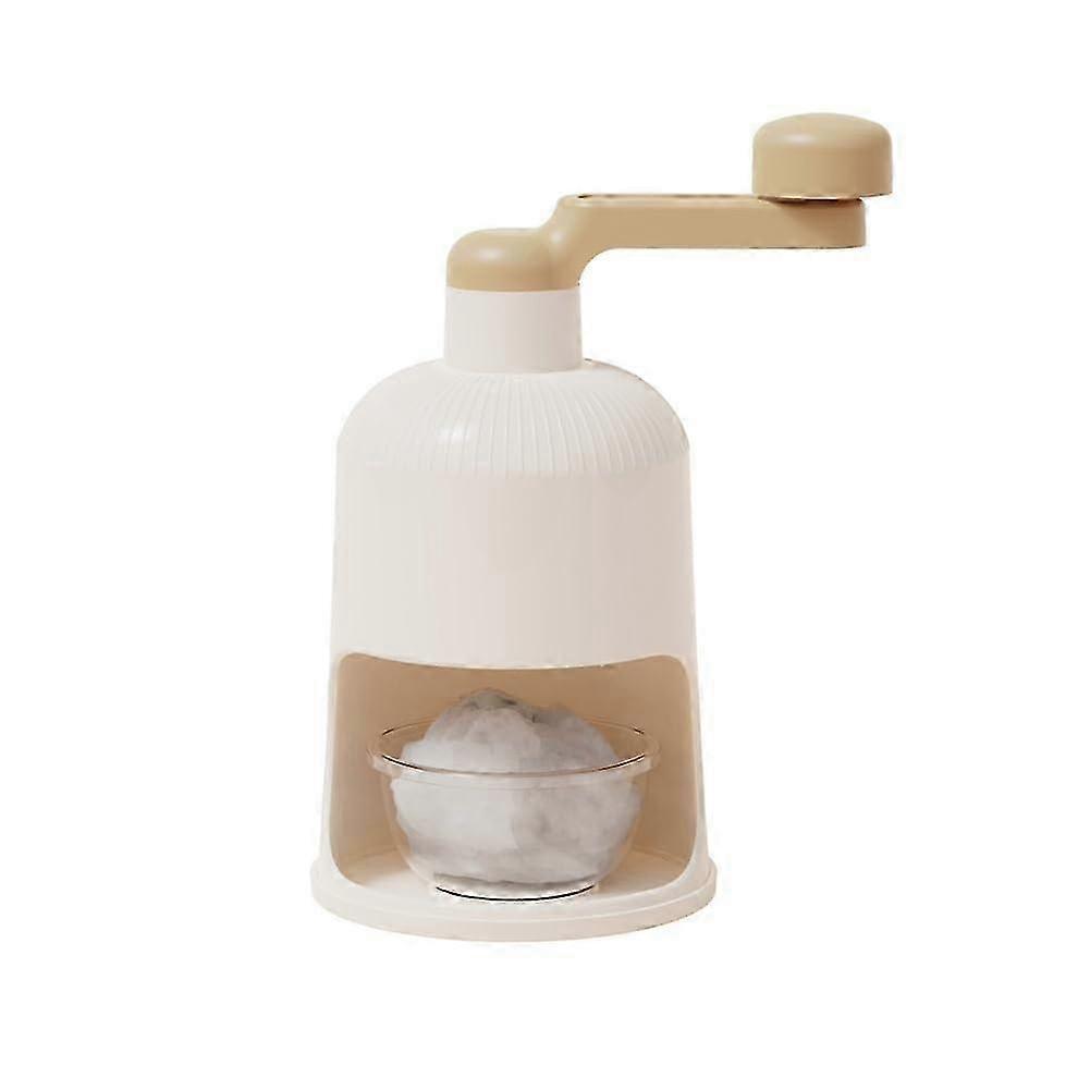 Ice Crusher Manual - Hand Crank Shaved Ice Maker for Home Use, Small Rasp Ice Shaver for Cafe and Kitchen