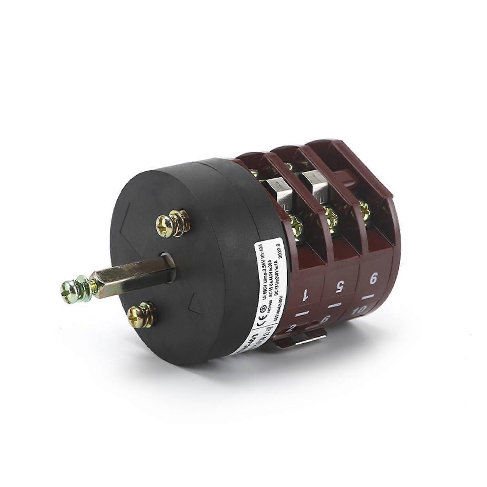 40/3 690V 40A 3Position Adjustable Rotary Changeover Cam Switch For Tire Removal And GasShielded Welding Machine