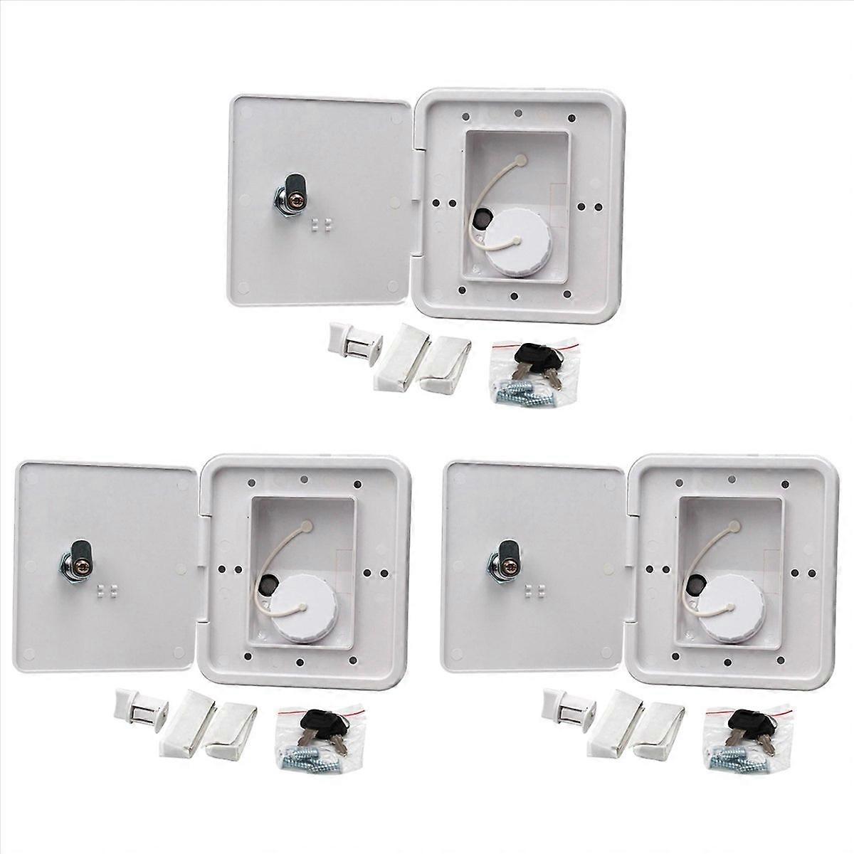 RV Water Filler Square Hatch Water Box with Key Screw RV