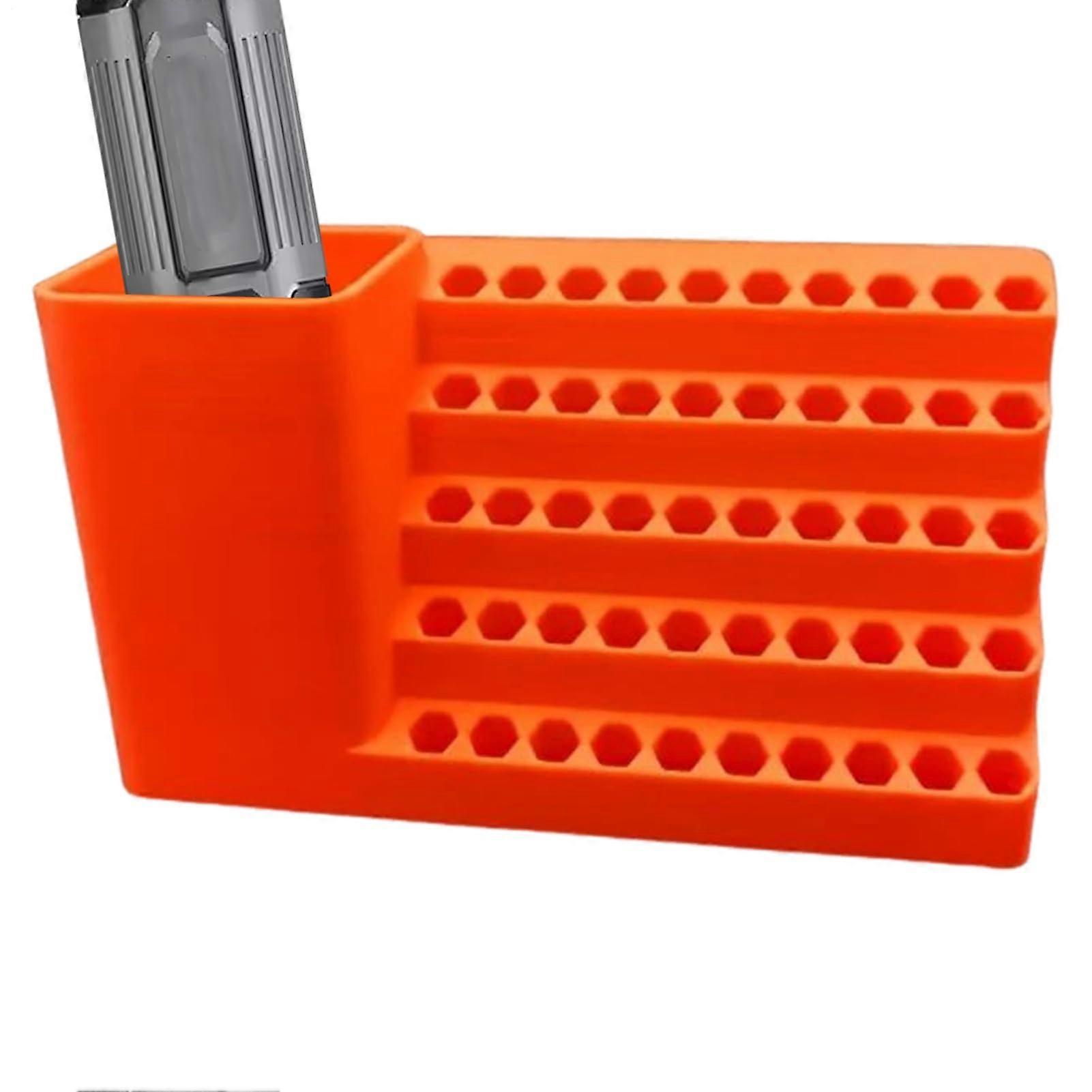 Drill Bit Holder 50Hole Precision Bit Holder For Electric Drills, Garage Workshop Tool Organizer, Mobile Tools