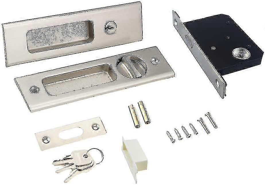Sliding Door Lock Invisible Recessed Handle Latch Pocket Sliding Door Lock For Wood Furniture Hardware