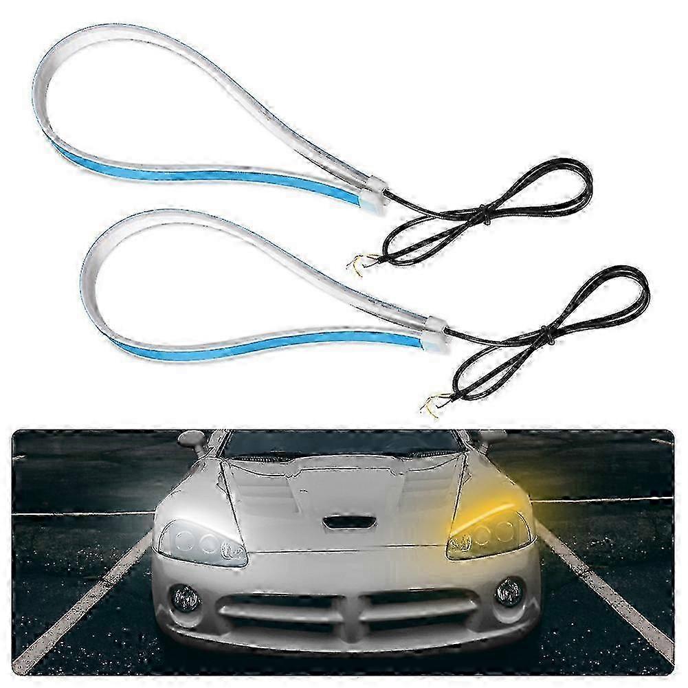 60cm Ultra Thin Car Soft Tube LED Strip Daytime Running Light Turn Signal Lamp