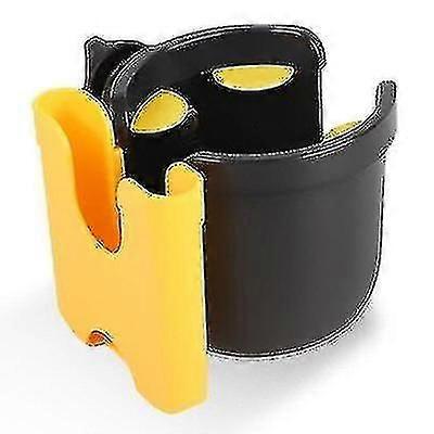 Cup Holder With Phone Storage Stroller Accessories (yellow)