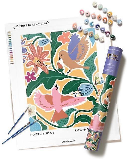 Paint By Numbers Life Is Beautiful by Journey of Something Paints crayons pencils Book