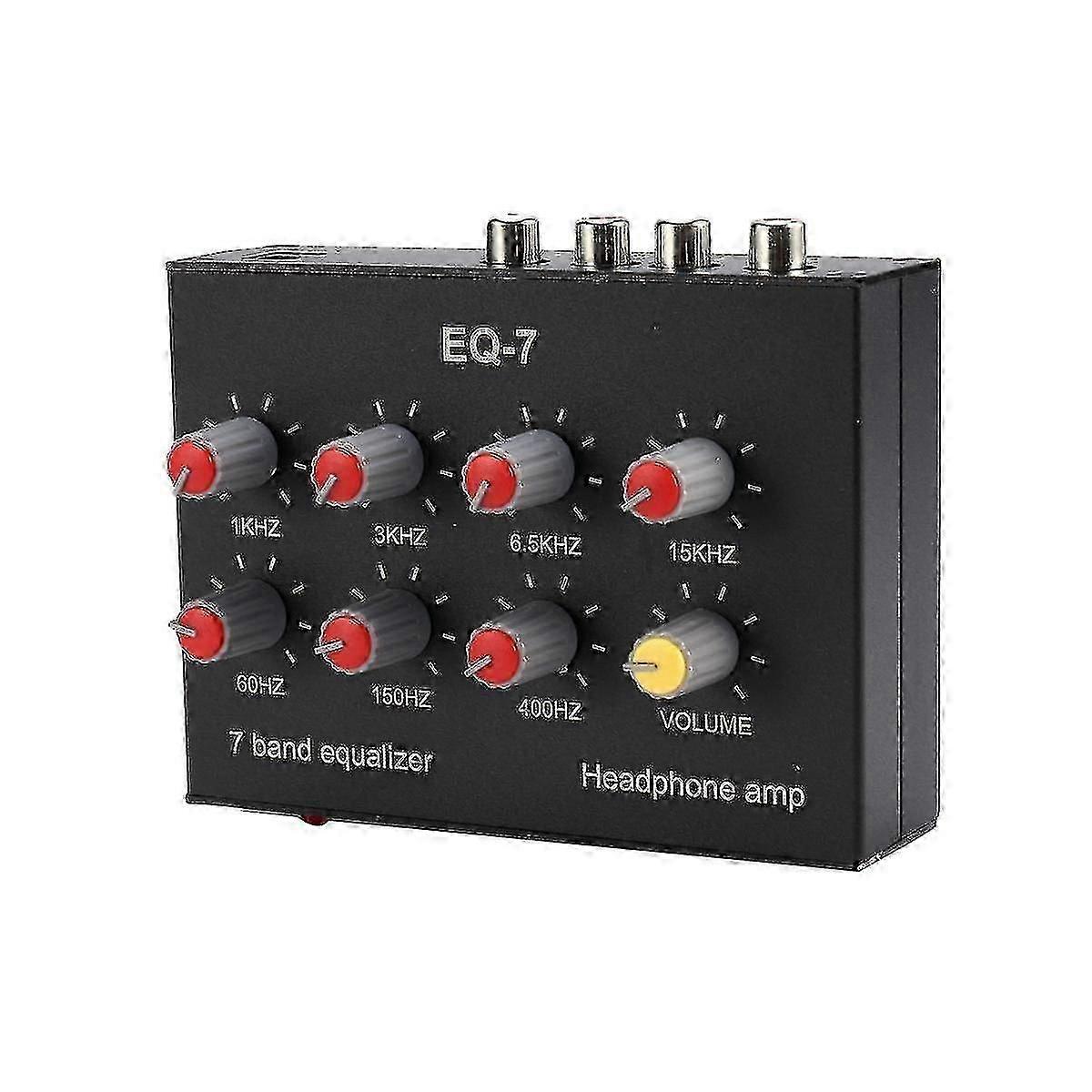Eq-7 Car Audio Headset Amplifier 7-band Eq Equalizer 2 Channel Digital Sound Equalizer