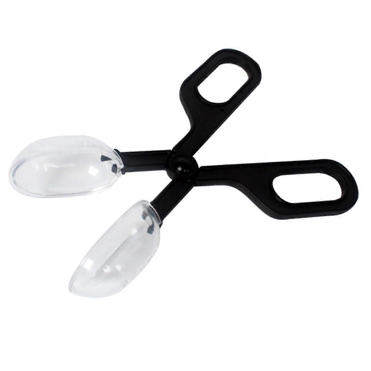 Reptile Feeding Tongs 2Piece Set Transparent ABS Tweezers With ScissorsHandle For Lizards Terrarium Feeding And Cleaning