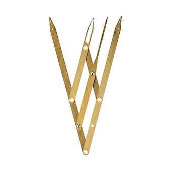Eyebrow Golden Ratio Caliper Precise Location Foldable Stainless Steel Eyebrow Measuring Tool Gold E