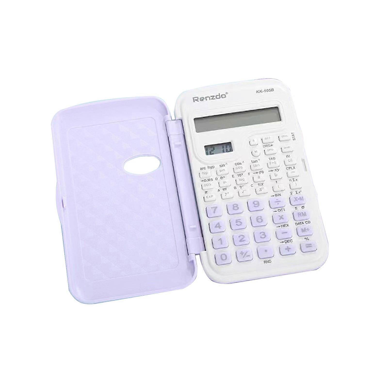 Mini Portable Calculator with Color Flip & Time Display, Compatible with Kyursd - Ideal for School Exams