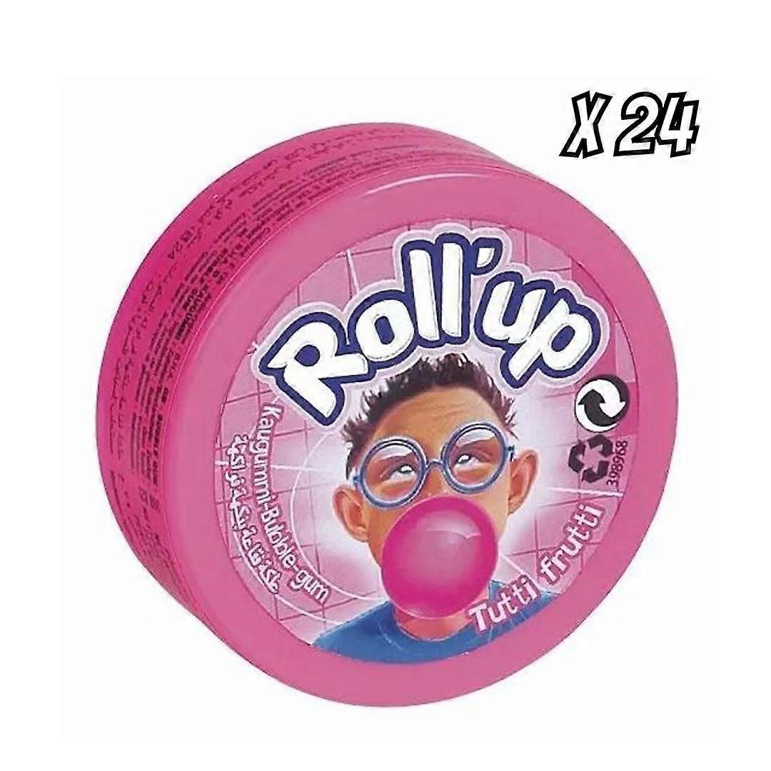 Lutti Roll Up Bubblegum Tutti Frutti Pack De 24