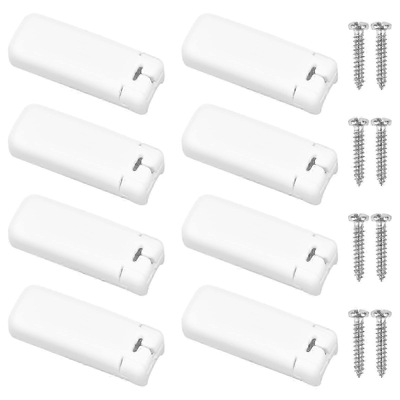 8 عبوات قطع غيار مطوية مع أقواس وأحذية لتثبيت الستائر المطوية اللاصقة