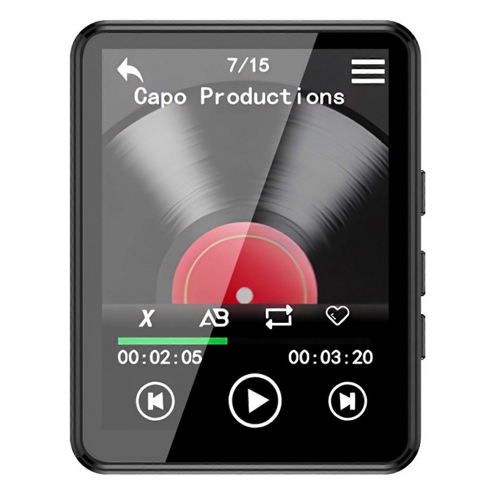 MP3 Player with Bluetooth-compatible Music Player Speaker/FM Radio/Voice Recorder/Ebook Reader Multifunctional for Sport Multicolor