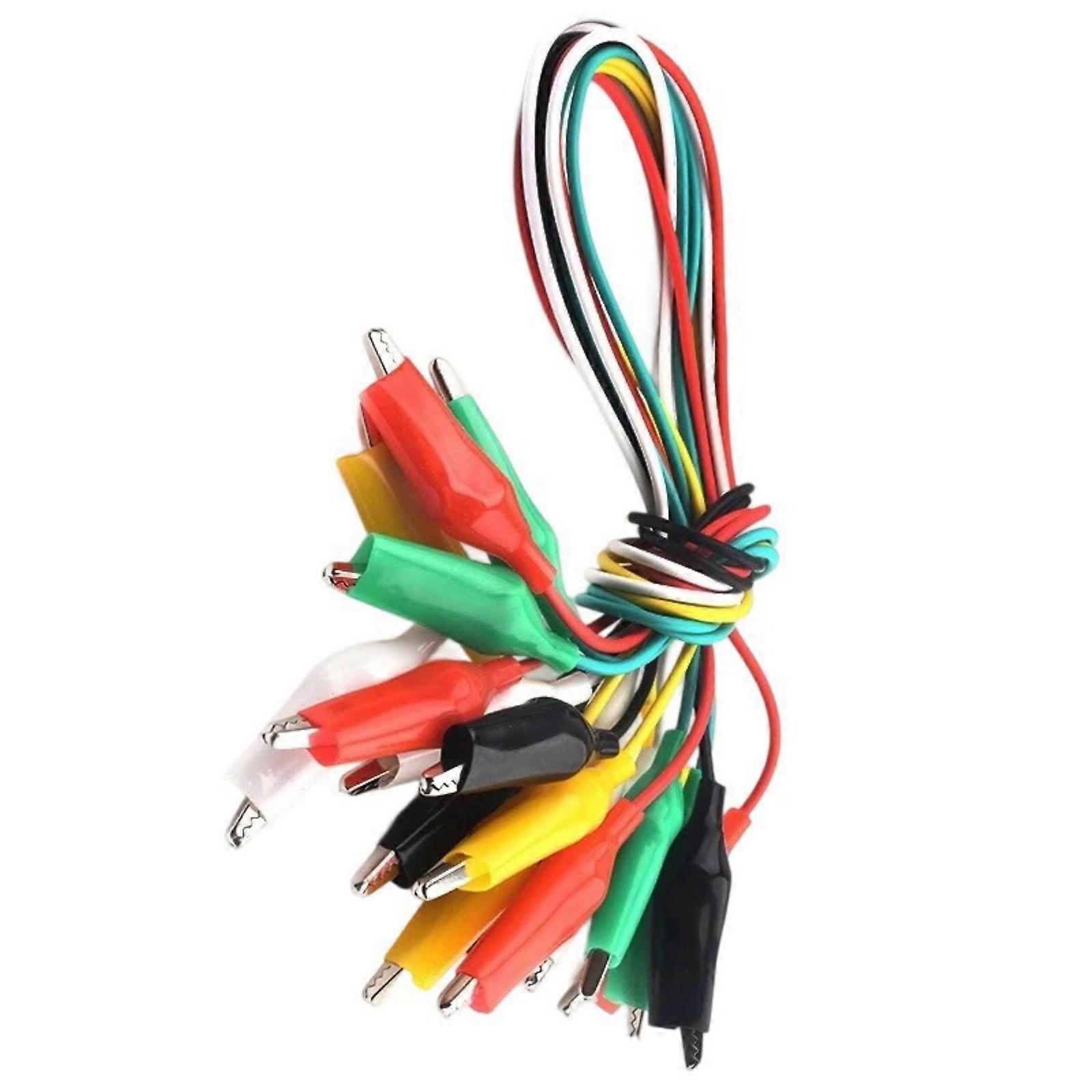 10PCS Multifunitonal Test Probes with Color Varied Alligator Clip 3 Size Option PVC and Metal Texture 50cm Length  45mm