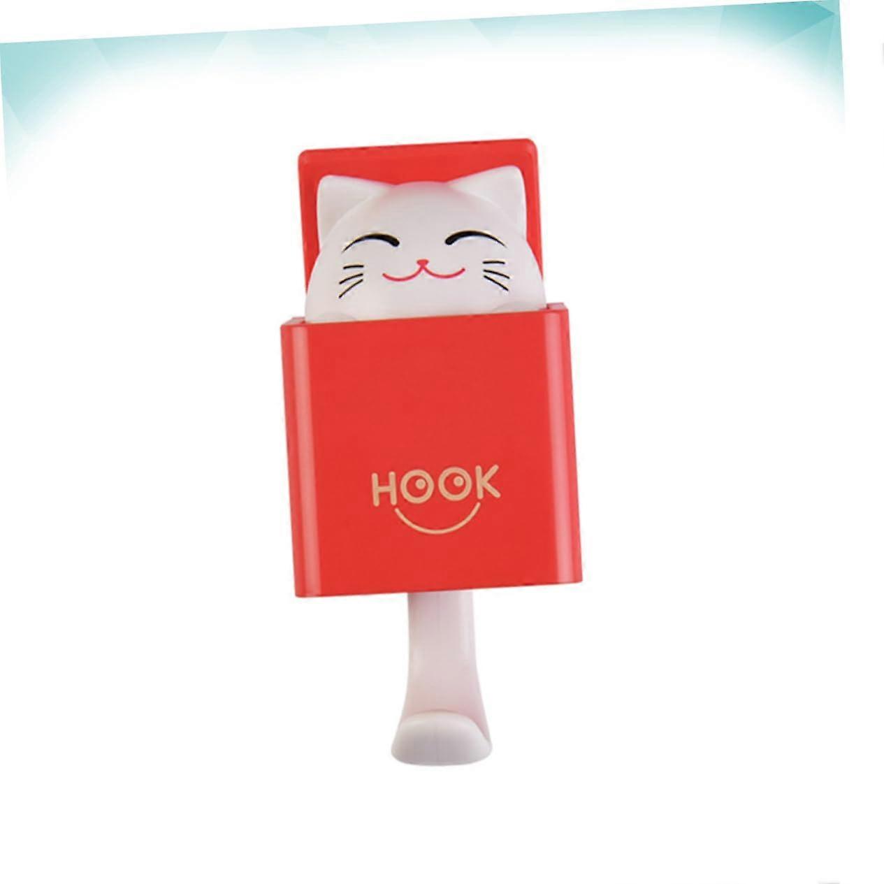 Cartoon Cat Wall Hooks with Gravity Sensor for Hanging Clothes in Home or Hotel Decor