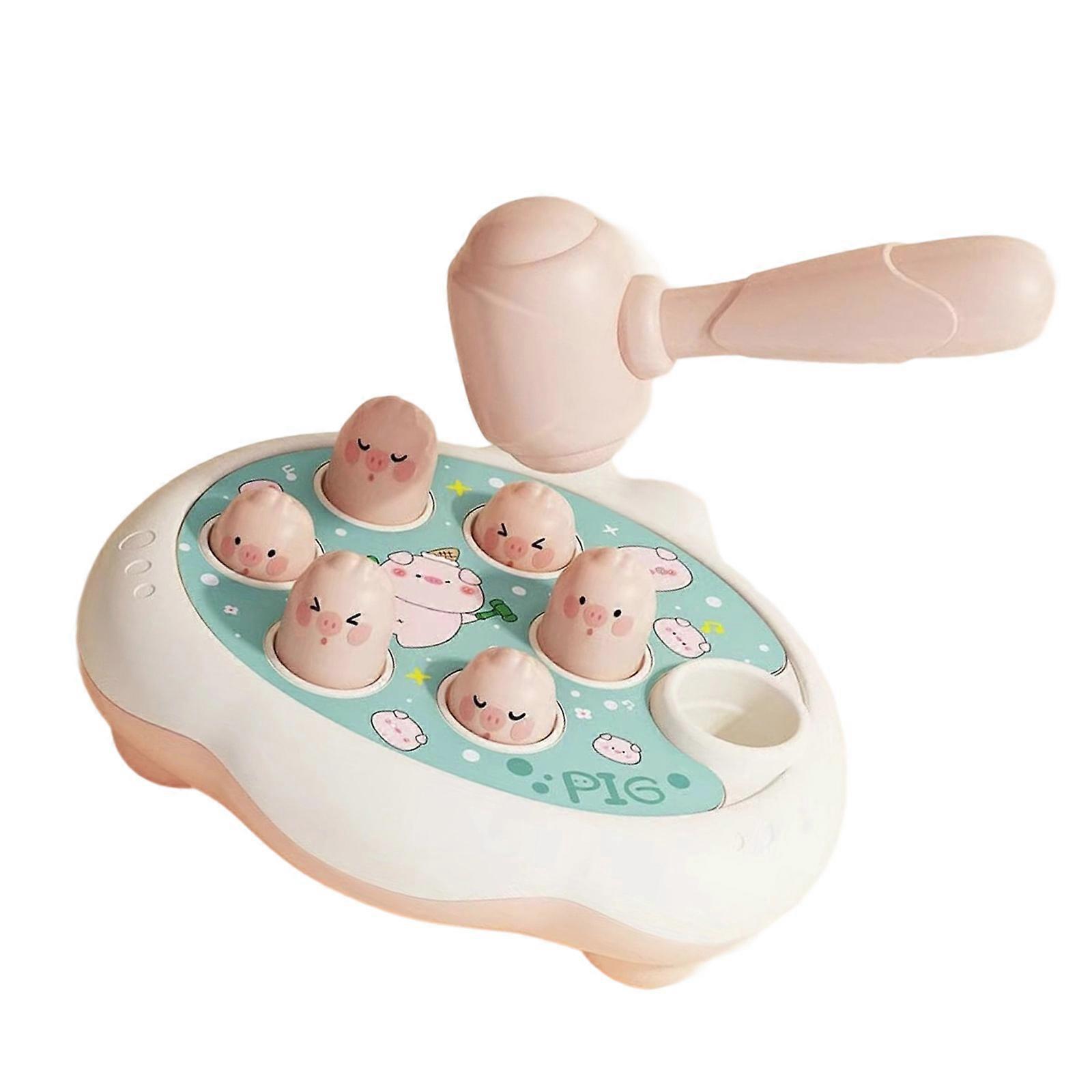 Educational Pressing Carrot Theme Hammering Game Machine For Stress Relief And Cognitive Skill Building Multicolor